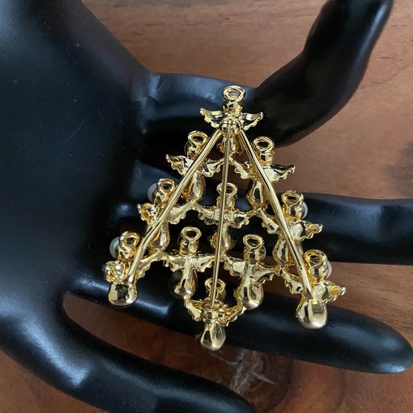 Vintage Butler & Wilson Angel Christmas Tree Brooch - Picture 2 of 2